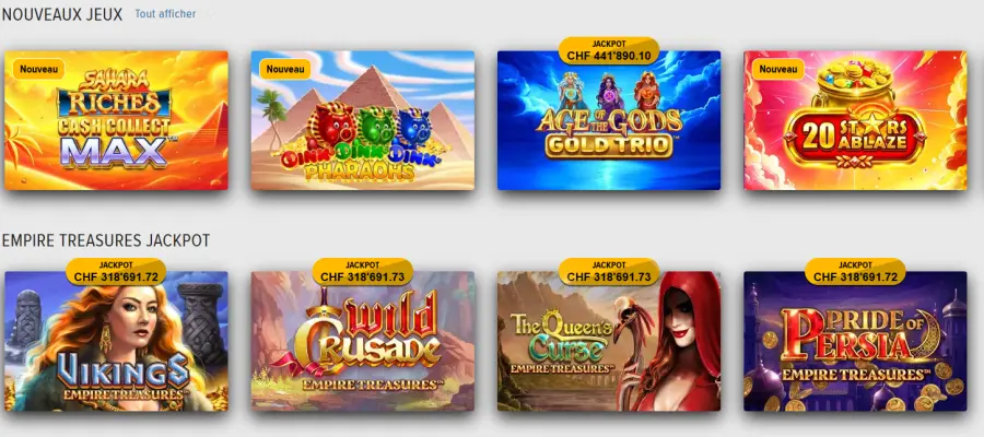 Casino suisse en ligne
